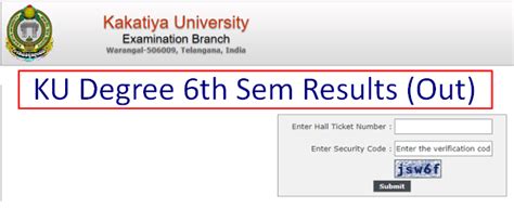 KU Degree 6th Sem Results 2024 Link OUT Kakatiya Ac In Check UG