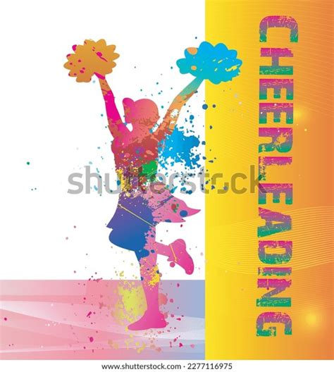 Cheerleading Logo Design Colorful Sport Background Stock Vector ...