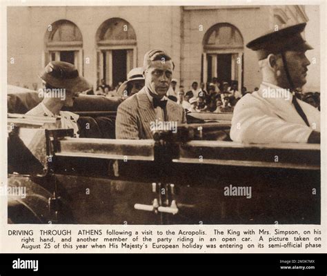 A photograph of Prince Edward with Wallis Simpson travelling through ...