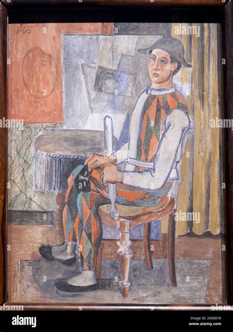 Seated Harlequin Pablo Picasso Stock Photo Alamy