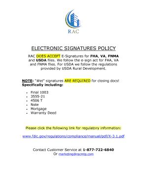 Fillable Online Electronic Signatures Policy Fax Email Print Pdffiller