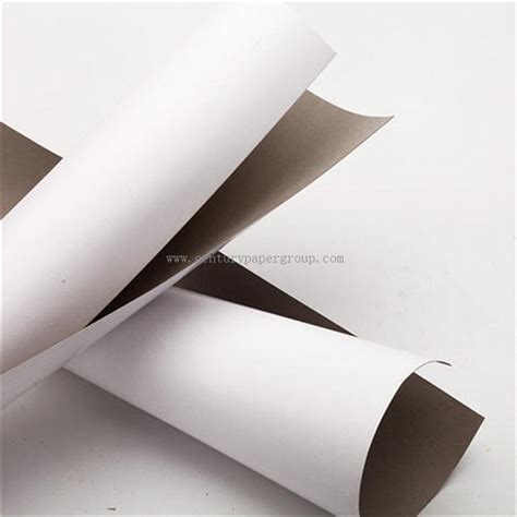 China Gsm Gsm Gsm White Coated Duplex Grey Cardboard Paper