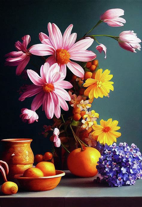 Flower Still Life Mixed Media By Billy Bateman Fine Art America