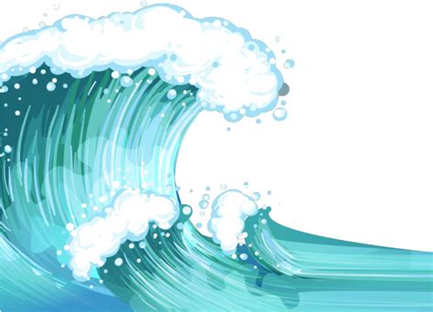 Download Ocean Clipart Simple Big Waves Transparent Background ...