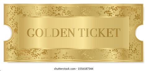 Golden Ticket Gold Background Reward Card Stock Vector (Royalty Free ...