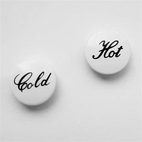 Plastic Tap Top Indices Hot And Cold Large Domed Push Traditional Classic Head Covers Heads And