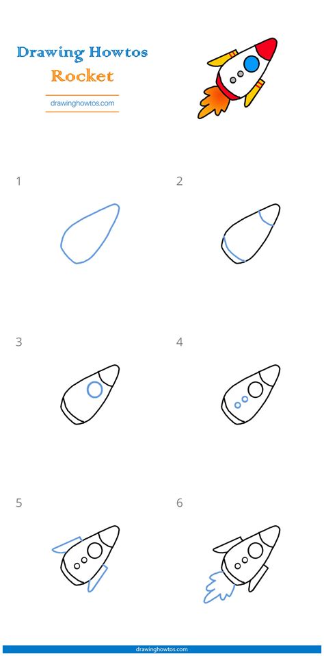 How to Draw a Rocket - Step by Step Easy Drawing Guides - Drawing Howtos