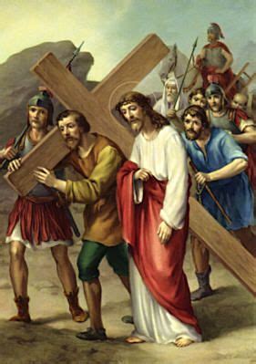 Fifth Station Simon Of Cyrene Helps Jesus To Carry His Cross Way Of