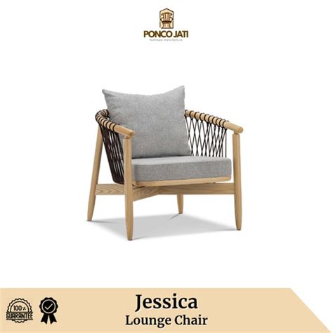 Jual Kursi Santai Outdoor Teras Taman Jessica Lounge Chair Minimalis