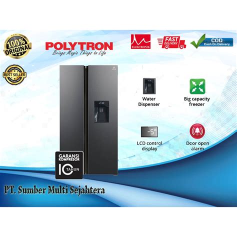 Jual Kulkas Side By Side Polytron Prs X Prs X Inverter Dispenser