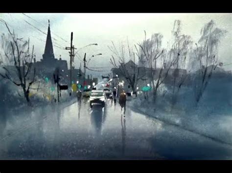 Watercolor Painting Cityscape By Javid Tabatabaei YouTube