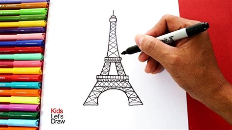 C Mo Dibujar La Torre Eiffel F Cil Paso A Paso How To Draw The