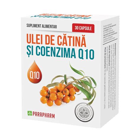 Ulei De Catina Si Coenzima Q10 30 Capsule Parapharm Zegetina Ro