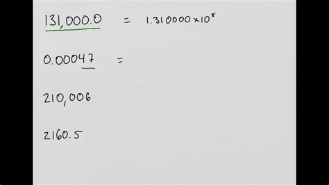 Write The Following Numbers In Scientific Notation A 131 000 0 B 0