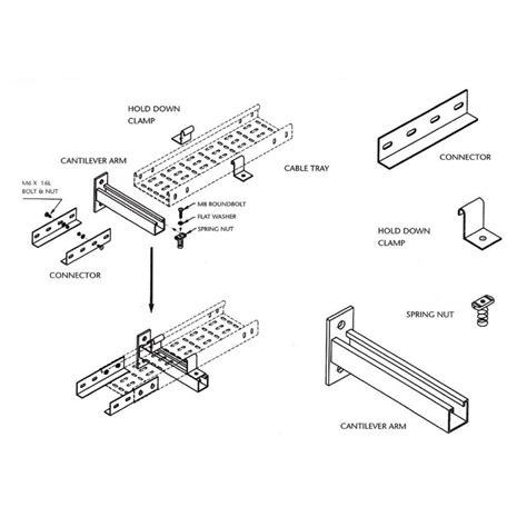 Connector Hold Down Clamp Spring Nut And Cantilever Arm Fore Sight