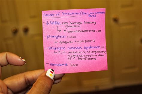 USMLE Notes - Causes of hirsutism