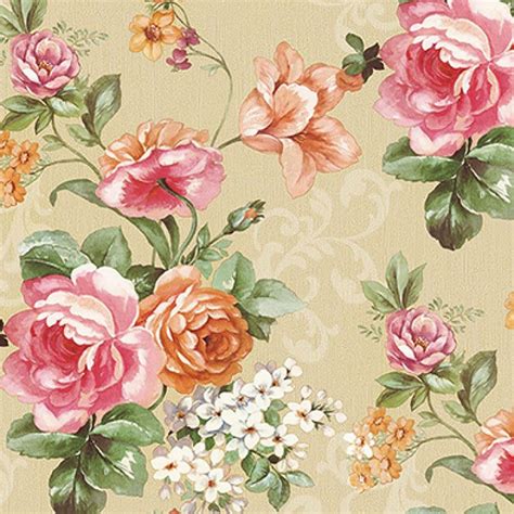 Pin By Paola Bronee On Art In Vintage Floral Wallpapers Flower