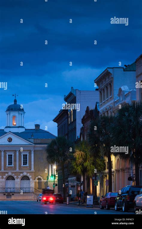 South Carolina Charleston Broad Street And The Old Exchange Building