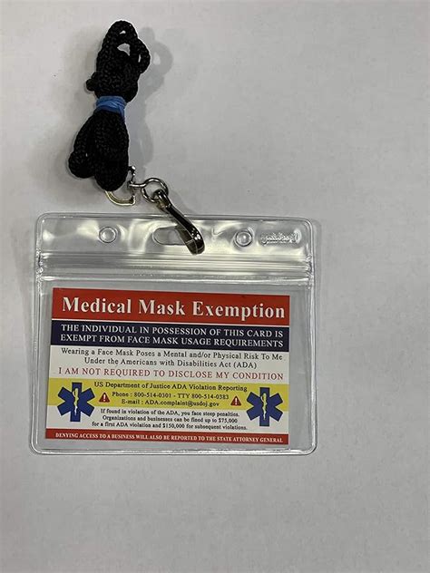 Face Mask Exemption Cards Uk Health And Personal Care