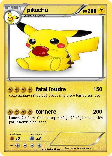 Pokémon pikachu 11833 11833 fatal foudre Ma carte Pokémon