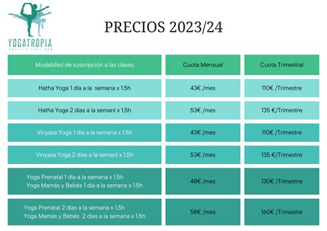 Horarios Y Precios Yogatropia