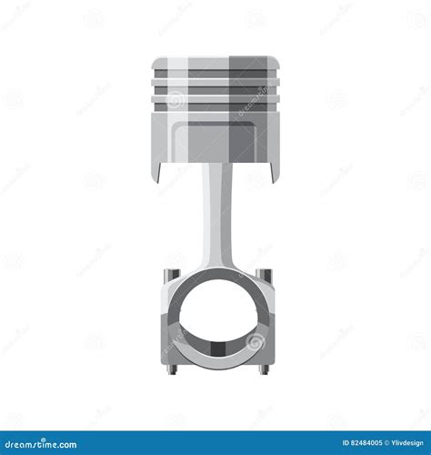 Piston Icon In Cartoon Style Stock Vector Illustration Of Fuel