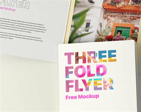 Free Three Fold Flyer Mockup on Behance