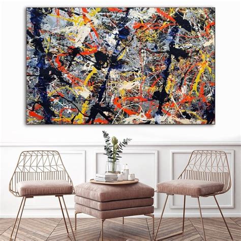 Jackson Pollock, Abstract Print Art, Pollock Wall Art, Pollock Canvas ...