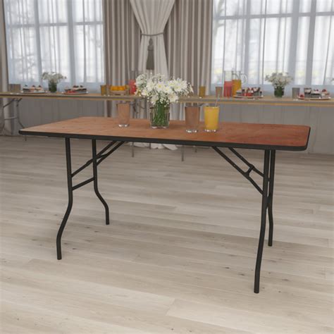 Flash Furniture Table De Banquet Pliante Rectangulaire En Bois 30 Po X