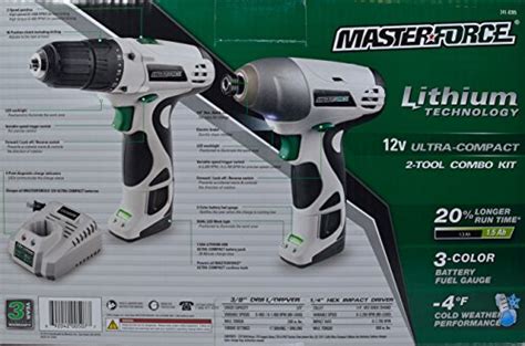 Masterforce 12-Volt Lithium-Ion 2-Tool Combo Kit - Drill & Driver ...