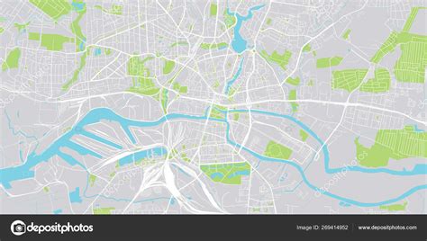 Urban vector city map of kaliningrad, Russia Stock Vector by ...