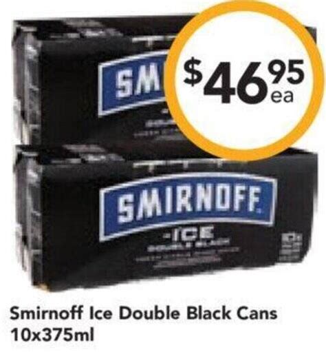 Smirnoff Ice Double Black Cans X Ml Offer At Cellarbrations