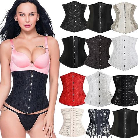 6xl Plus Size Frauen Sexy Korsett Steampunk Gothic Leder Stahl Knochen