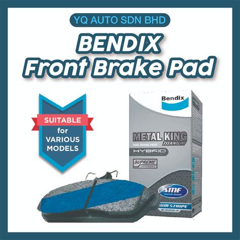 Bendix Metal King Titanium Original DB2090 Front Brake Pads For PERODUA