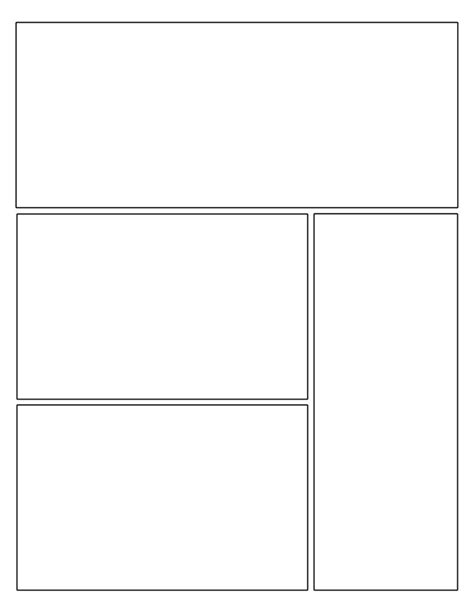 Printable Blank Comic Book Panels