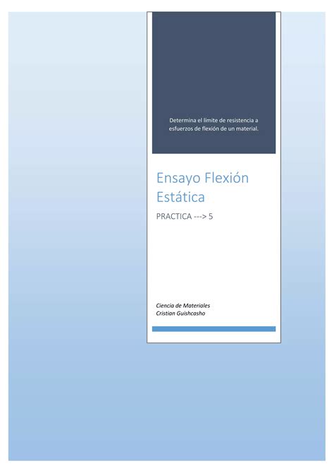 Actividad 6 p5 ensayo flexión estática PDF