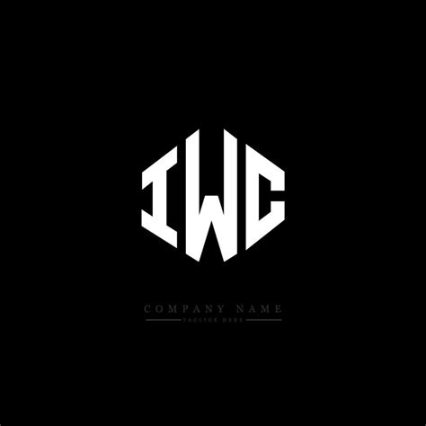 diseño de logotipo de letra iwc con forma de polígono. Diseño de logotipo en forma de cubo y ...