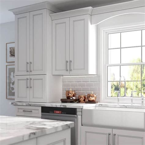 Double Shaker White Kitchen By Cabinetselect