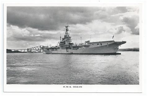 Royal Navy Colossus Class Aircraft Carrier Postcards