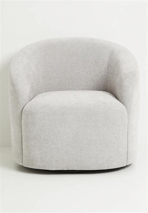 Meteor Swivel Armchair Stone Sixth Floor Sofas Occasionals