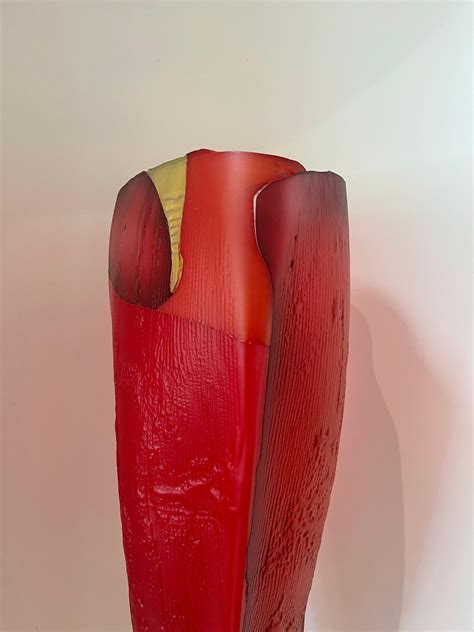 Large Art Glass Vase Sculpture Entitled Champ By Danny Perkins For Sale At 1stdibs