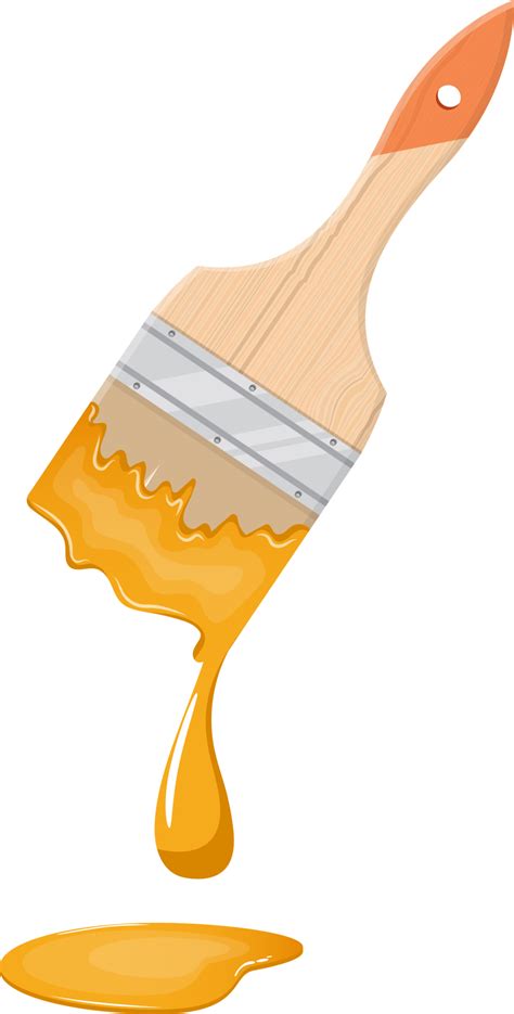 Paint Brush With Paint On It Clipart Design Illustration Png