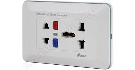 Meiji Ground Fault Circuit Interrupter Universal International Outlet