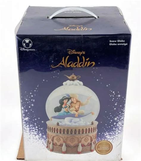 DISNEY ALADDIN JASMINE Snow Globe Music Box A Whole New World 13 Size