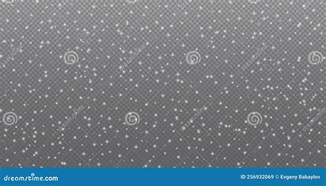 White Falling Snow On Transparent Background Illustration Stock