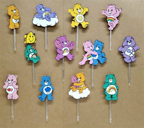 Care Bears Rainbow Cloud Cupcake Toppers Etsy