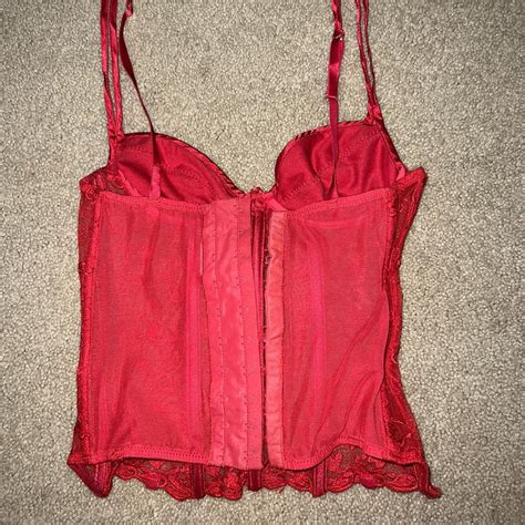 Rare Shirley Of Hollywood Red Corset Top 🚨 Size Depop