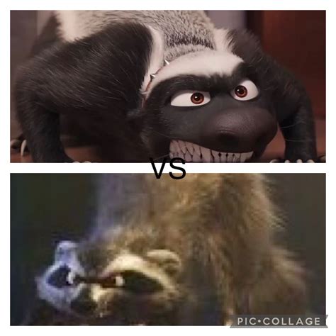 Honey Badger Despicable Me 4 Vs Raccoon Ti2 By Squlliam06 On