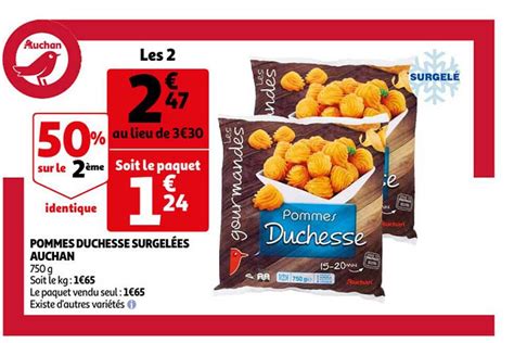 Promo Pommes Duchesse Surgel Es Auchan Chez Auchan Icatalogue Fr