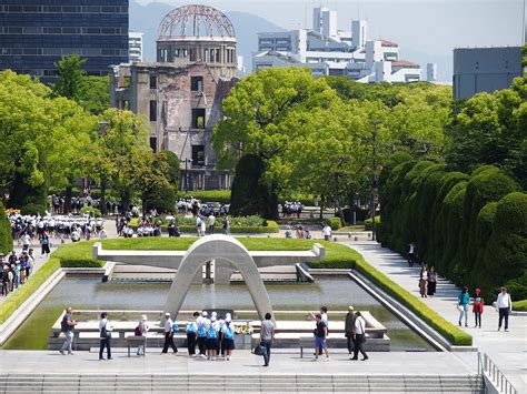 hiroshima peace center  memorial park  kenzo tange symbolizing